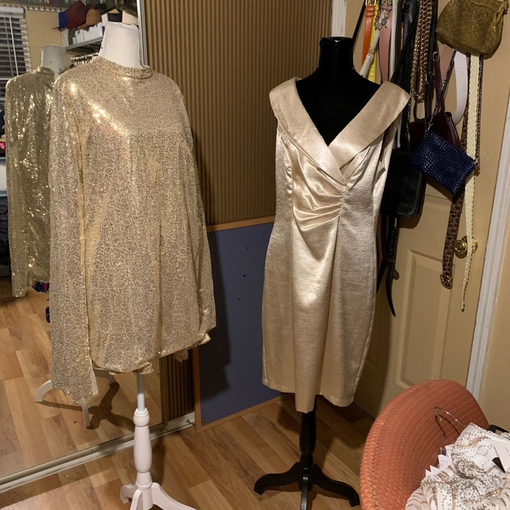 Gold sleeveless dress